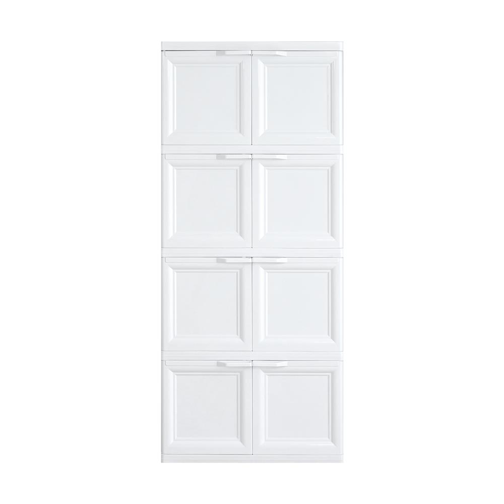 ตู้บานเปิด 4 ชั้น STACKO VID-4 70x50x160 ซม. สีขาว