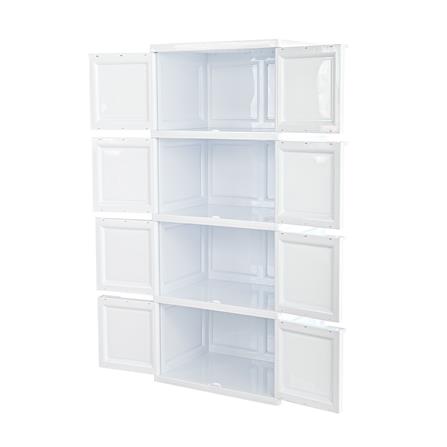 ตู้บานเปิด 4 ชั้น STACKO VID-4 70x50x160 ซม. สีขาว_3