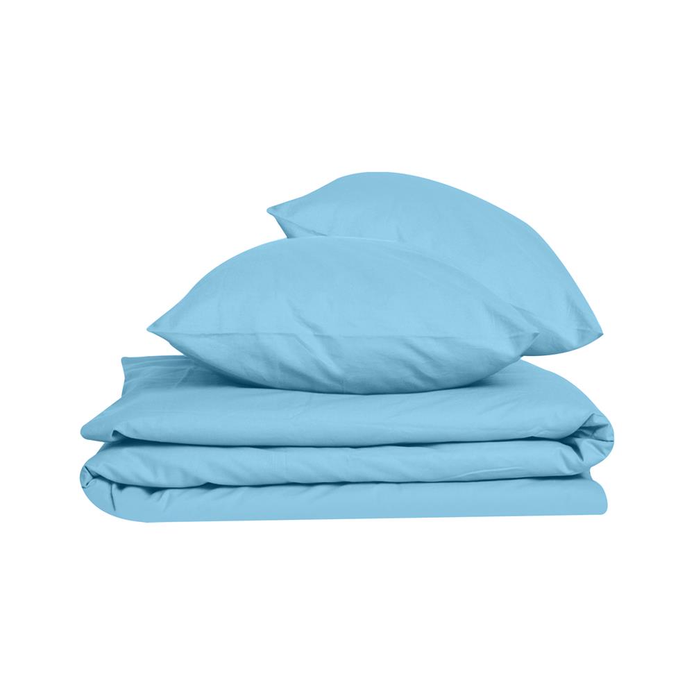 ชุดผ้าปูที่นอน 6 ฟุต 3 ชิ้น BED CLIP MICROTEX สี BLUE