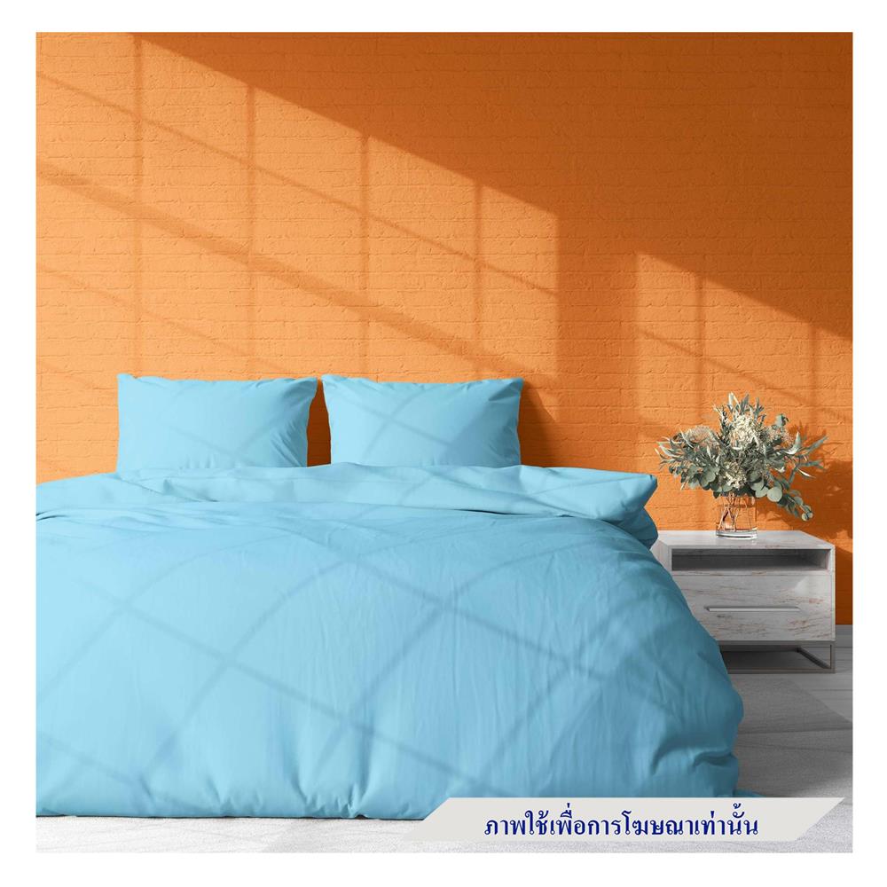 ชุดผ้าปูที่นอน 6 ฟุต 3 ชิ้น BED CLIP MICROTEX สี BLUE