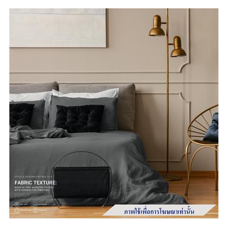 ชุดผ้าปูที่นอน 6 ฟุต 3 ชิ้น BED CLIP MICROTEX สี DARK GREY_0