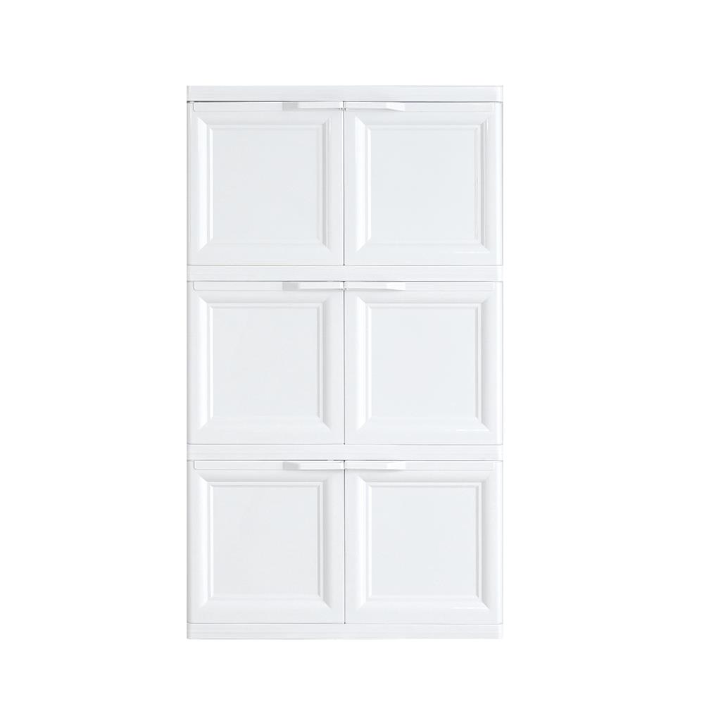 ตู้บานเปิด 3 ชั้น STACKO VID-3 70x50x121 ซม. สีขาว