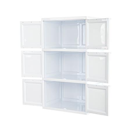 ตู้บานเปิด 3 ชั้น STACKO VID-3 70x50x121 ซม. สีขาว_2