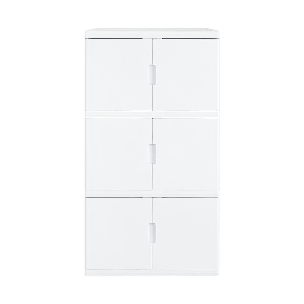 ตู้บานเปิด 3 ชั้น STACKO S5 VID 70x50x121 ซม. สีขาว