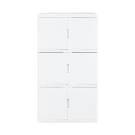 ตู้บานเปิด 3 ชั้น STACKO S5 VID 70x50x121 ซม. สีขาว_2