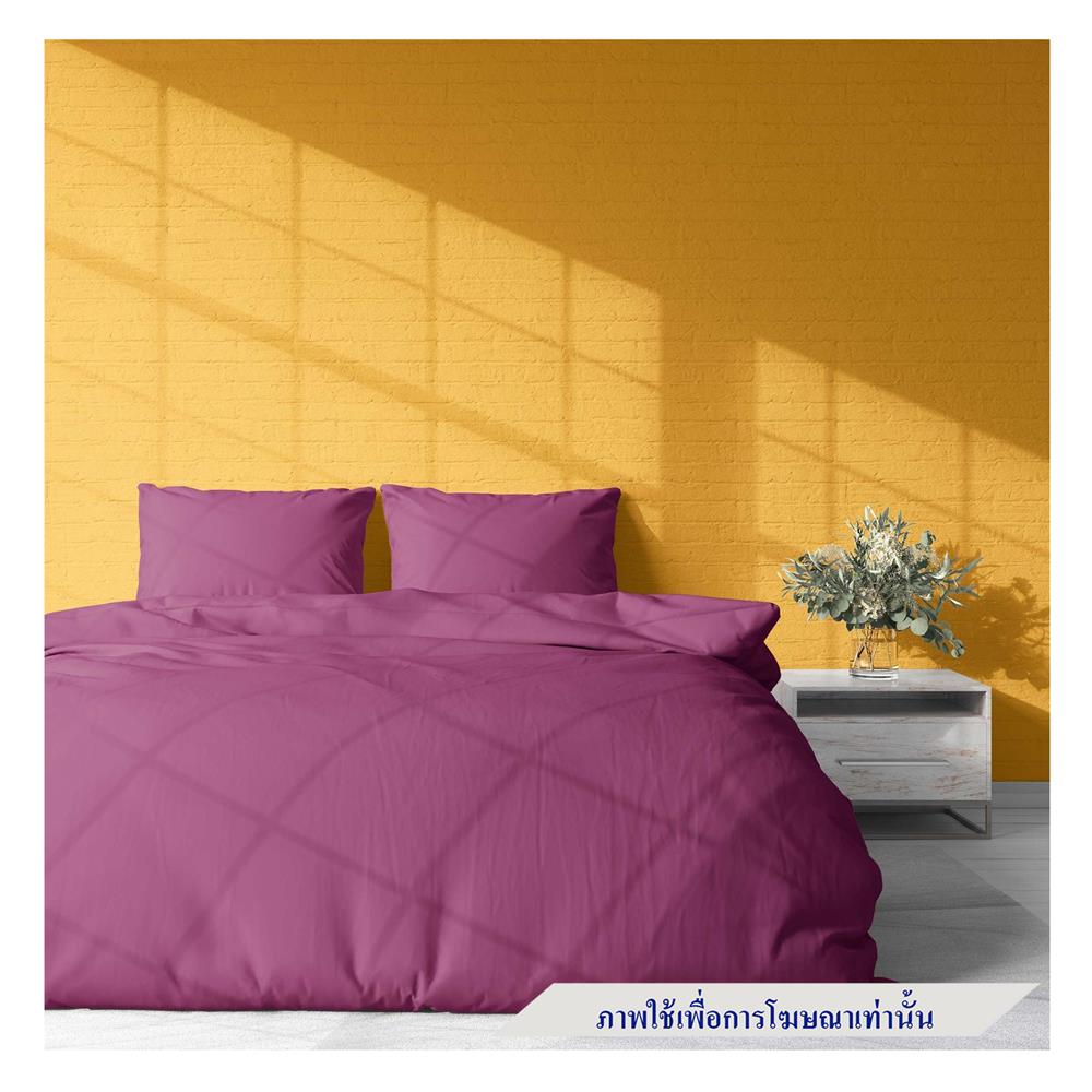 ผ้าปูที่นอน 6 ฟุต BED CLIP MICROTEX สี DARK PINK