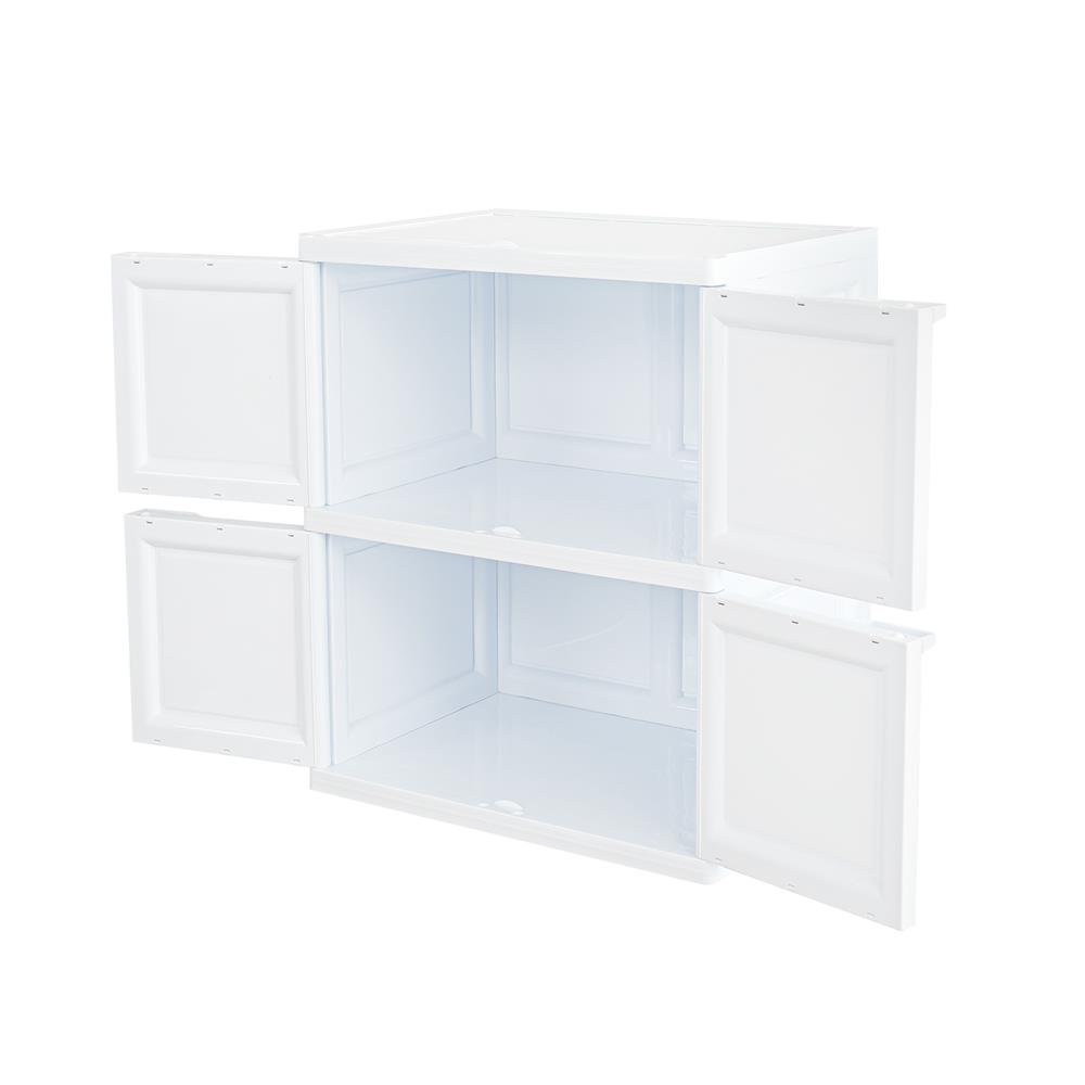 ตู้บานเปิด 2 ชั้น STACKO VID-2 70x50x82 ซม. สีขาว