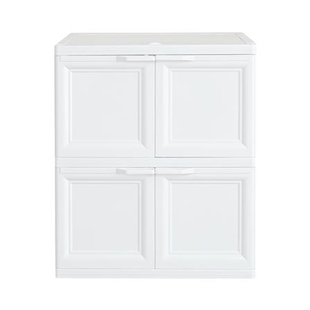 ตู้บานเปิด 2 ชั้น STACKO VID-2 70x50x82 ซม. สีขาว_2