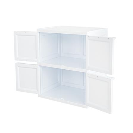 ตู้บานเปิด 2 ชั้น STACKO VID-2 70x50x82 ซม. สีขาว_3