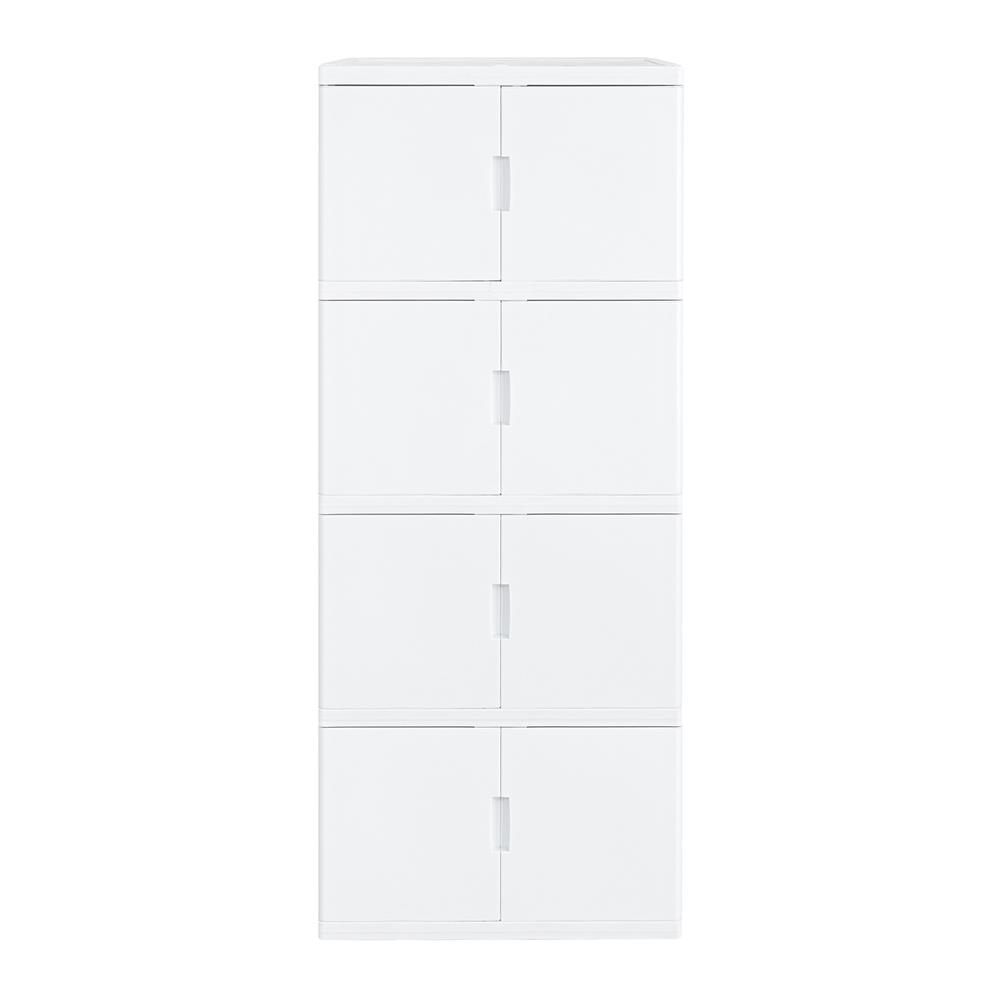 ตู้บานเปิด 4 ชั้น STACKO S5 VID 70x50x160 ซม. สีขาว