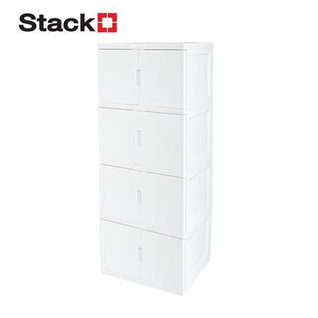 ตู้บานเปิด 4 ชั้น STACKO S5 VID 70x50x160 ซม. สีขาว_1