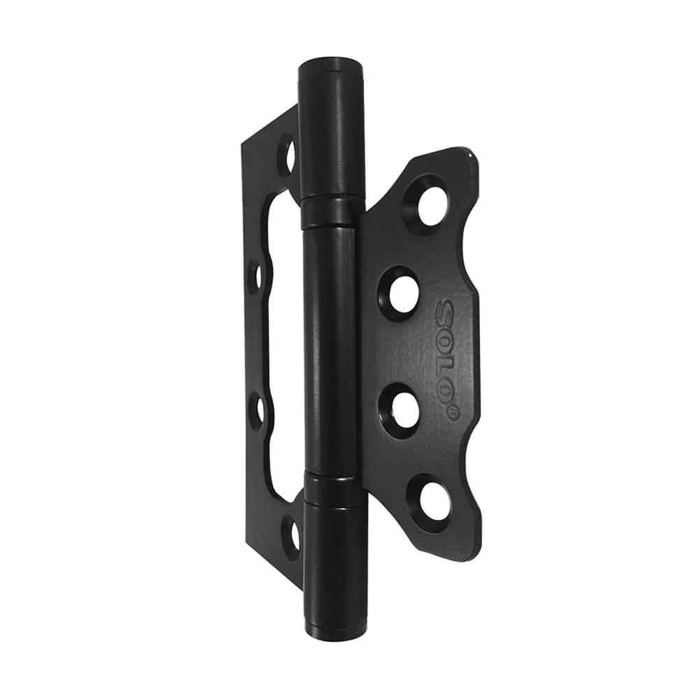 บานพับ 4X3นิ้ว X 2 มม. SOLO 43203 สีดำ แพ็ก 3 ชิ้น ไม่เซาะร่อง