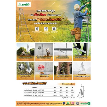 บันไดเก็บผลไม้ SANKI LD-FP12 12 ขั้น_1