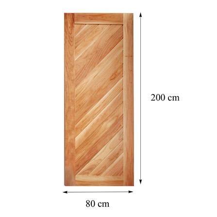 ประตูไม้เนื้อแข็ง AZLE NM08-01 80X200 ซม. ทำสี_4