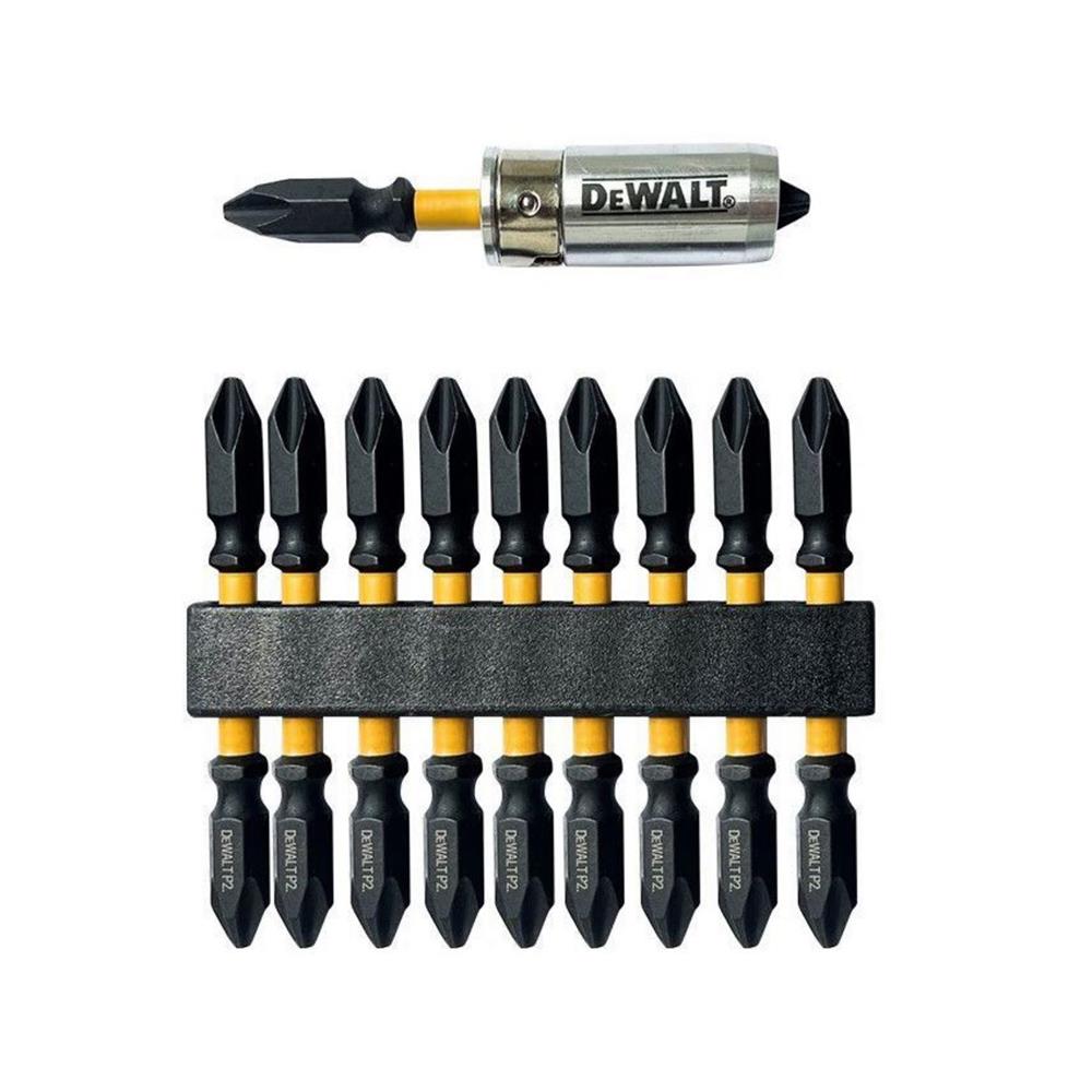 ชุดดอกไขควงพร้อมหัวแม่เหล็ก DEWALT DWA2SD65 10 ชิ้น