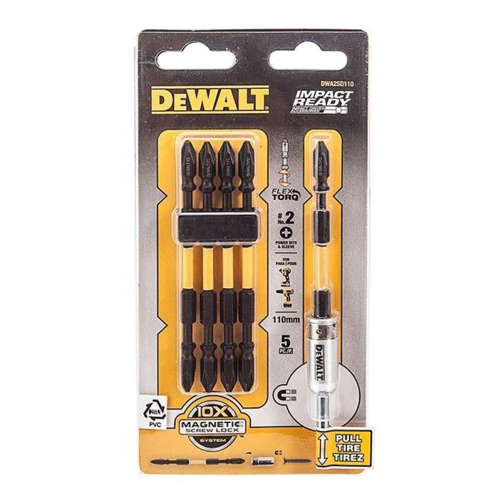 ชุดดอกไขควง DEWALT DWA2SD110 110 มม. 5 ชิ้น