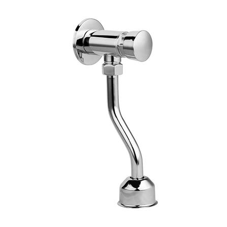 ฟลัชวาล์วโถชายท่อโค้ง RASLAND L1211-L56999 สีโครม