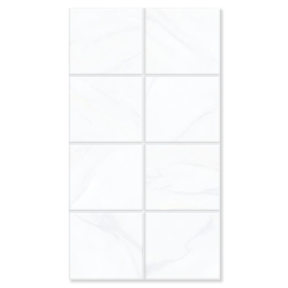 กระเบื้องผนัง 8x16 นิ้ว DURAGRES อราโม่ ขาว A 1 ตร.ม.