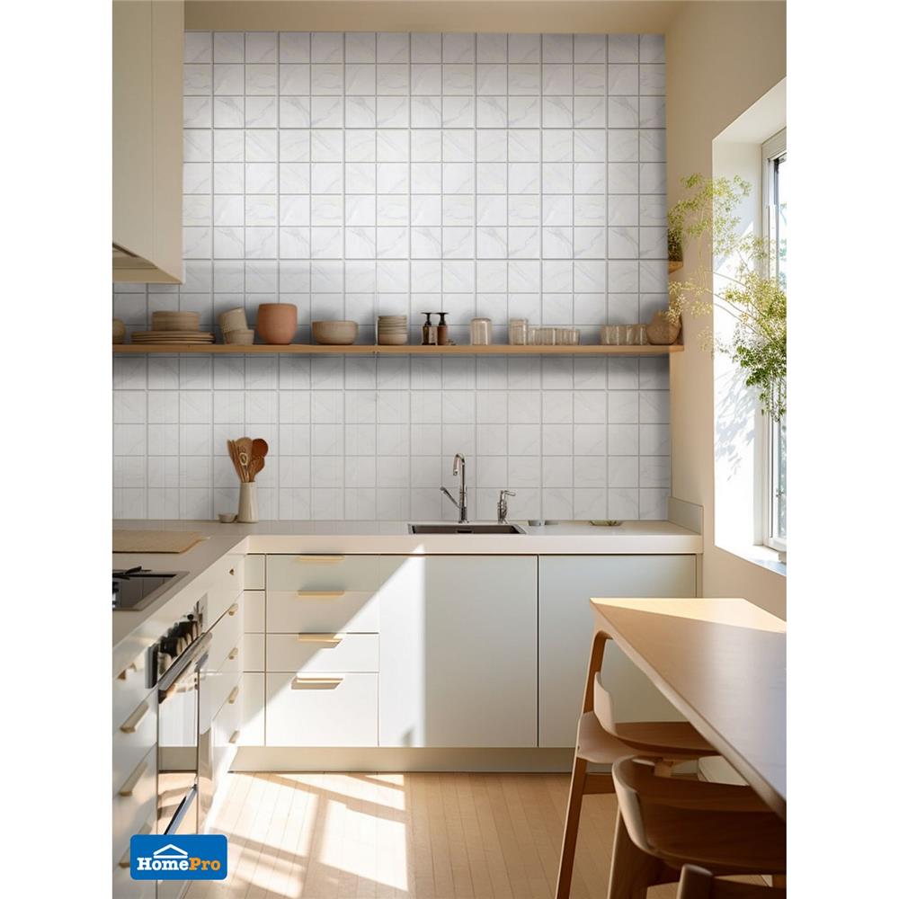 กระเบื้องผนัง 8x16 นิ้ว DURAGRES อราโม่ ขาว A 1 ตร.ม.