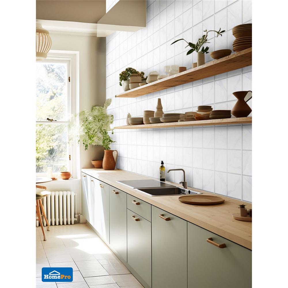 กระเบื้องผนัง 8x16 นิ้ว DURAGRES อราโม่ ขาว A 1 ตร.ม.