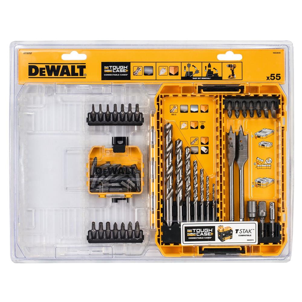 ชุดดอกสว่านและดอกไขควง DEWALT DT70757-QZ 55 ชิ้น