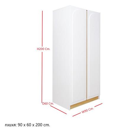 ตู้เสื้อผ้า 2 บานเปิด KONCEPT NORDIS 19223550 สีลินด์เบิร์ก/ขาว_9