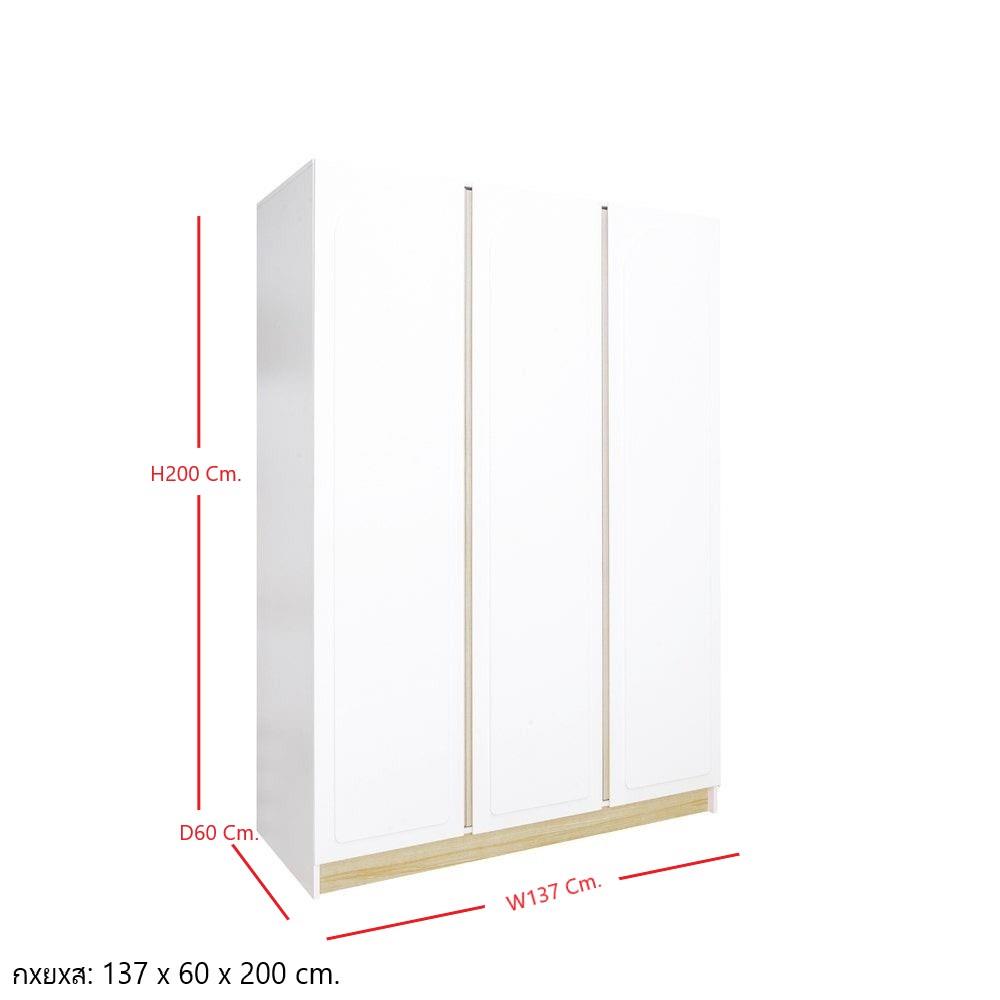 ตู้เสื้อผ้า 3 บานเปิด KONCEPT NORDIS 19223551 สีลินด์เบิร์ก/ขาว