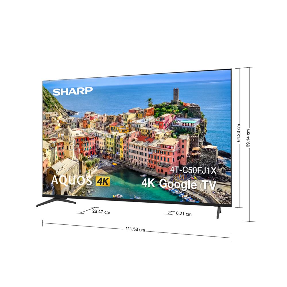 ทีวีแอลอีดี 50 นิ้ว SHARP (4K, LED, GOOGLE TV) 4T-C50FJ1X