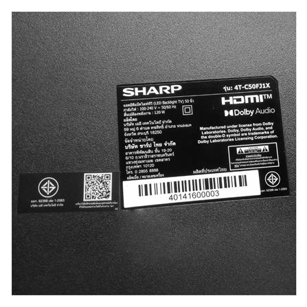 ทีวีแอลอีดี 50 นิ้ว SHARP (4K, LED, GOOGLE TV) 4T-C50FJ1X_6