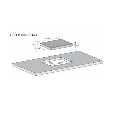 เตาฝังแก๊ส TECNOPLUS HOB TNP HB MAJESTIC 4 60 ซม._4