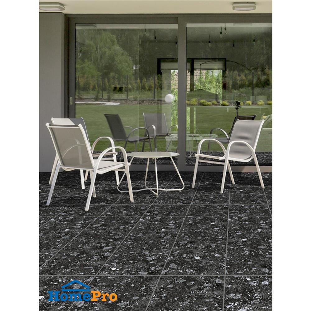 กระเบื้องพื้นพอร์ซเลน  16x16 นิ้ว COTTO ฟอสซิโอ ดำ HYG PM 0.96 ตร.ม.