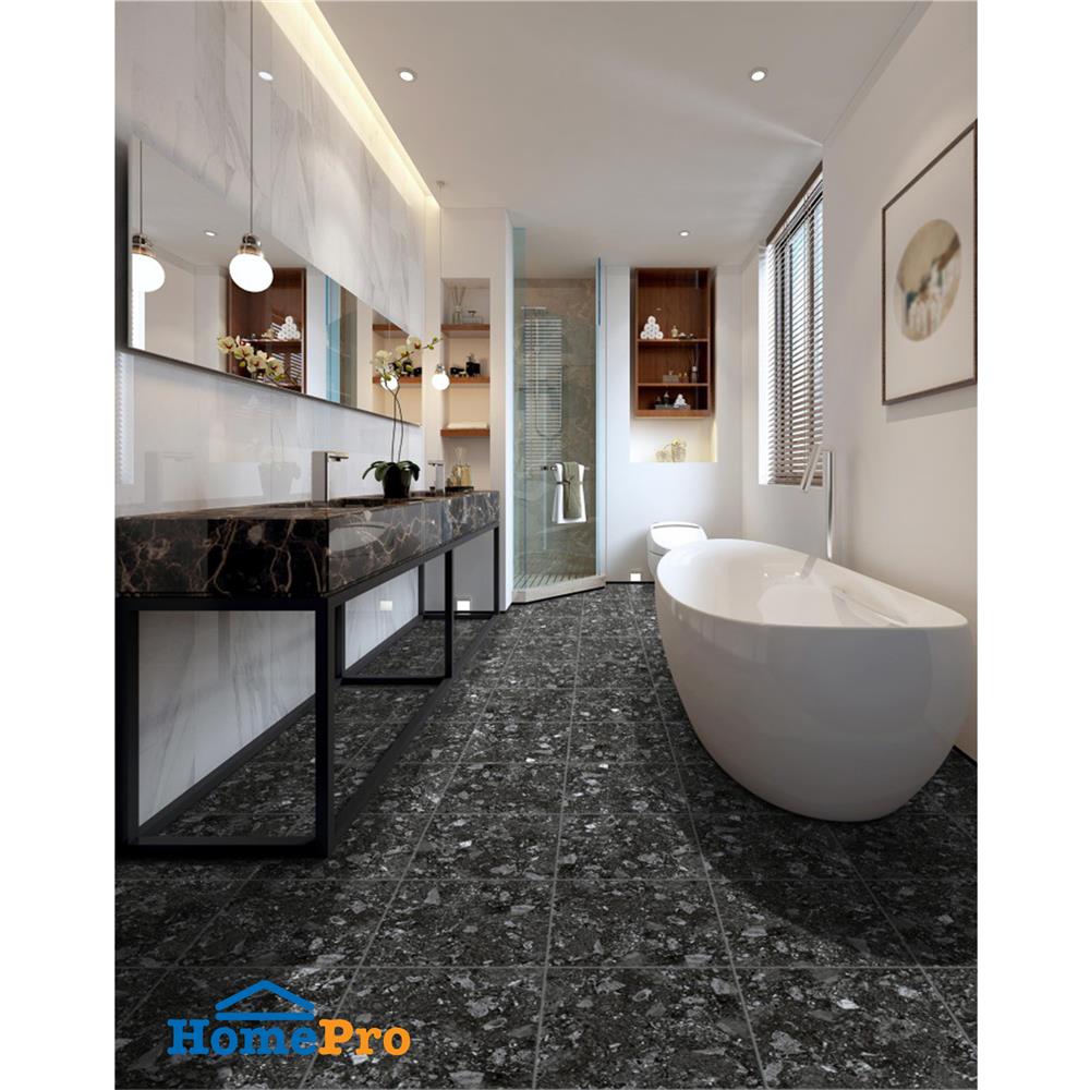 กระเบื้องพื้นพอร์ซเลน  16x16 นิ้ว COTTO ฟอสซิโอ ดำ HYG PM 0.96 ตร.ม.