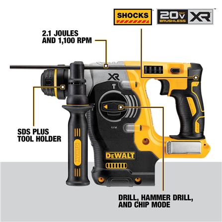 สว่านโรตารี่ไร้สาย (เฉพาะตัวเครื่อง) DEWALT DCH273B 20 โวลต์_4