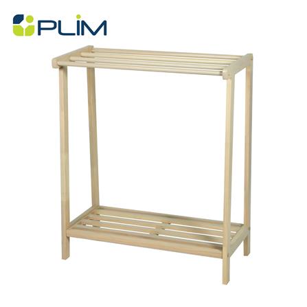 ราวพาดผ้าไม้ยางพารา 4 เส้น PLIM MACHI 75 ซม. สีไวท์โอ๊ค