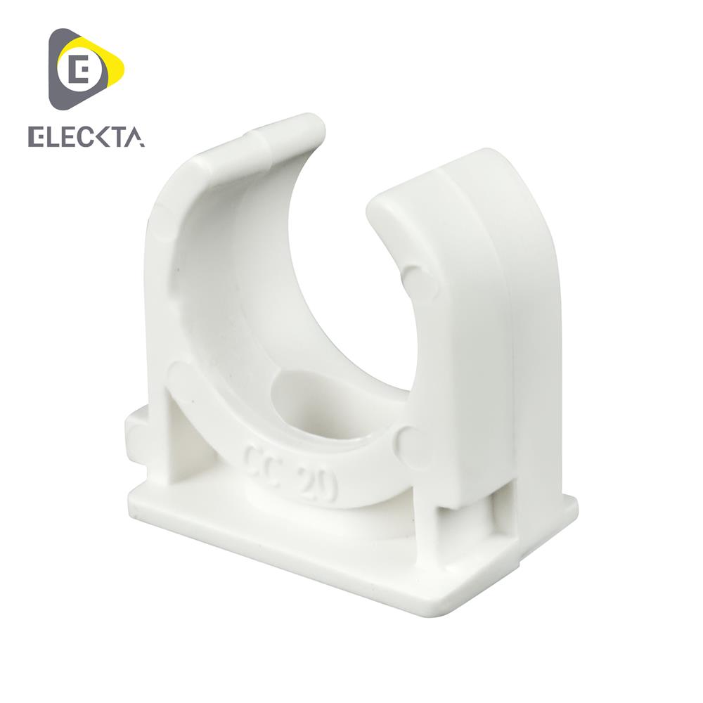คลิปก้ามปู ELECKTA 20 มม. สีขาว แพ็ก 50 ชิ้น
