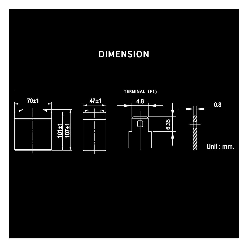 แบตเตอรี่แห้ง KATZUNI 6V4.5AH (KZ6V4.5)