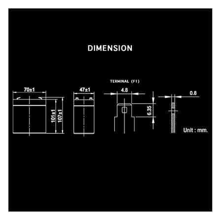 แบตเตอรี่แห้ง KATZUNI 6V4.5AH (KZ6V4.5)_5
