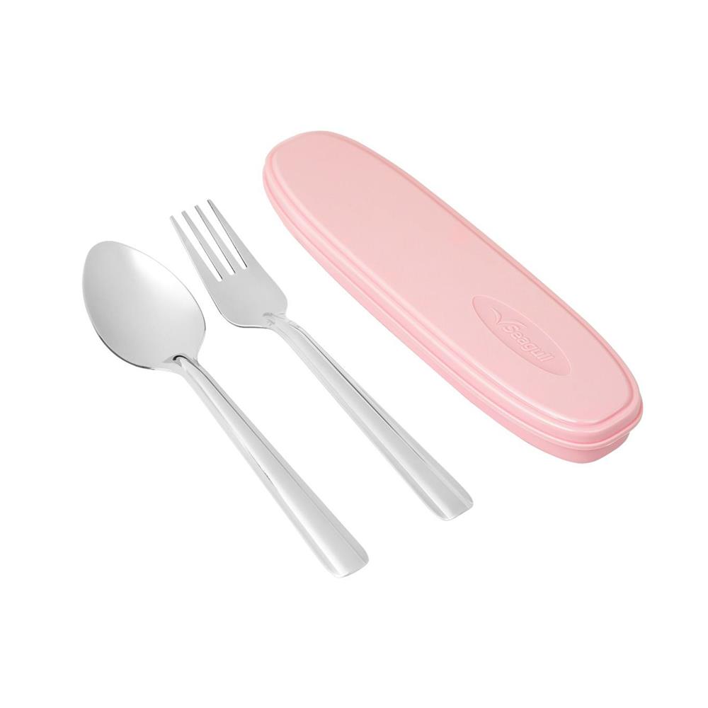 ชุดช้อนส้อม SEAGULL ข้าวไทย สีชมพู