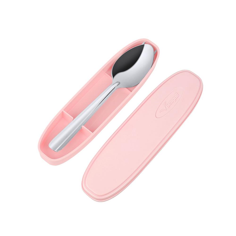 ชุดช้อนส้อม SEAGULL ข้าวไทย สีชมพู