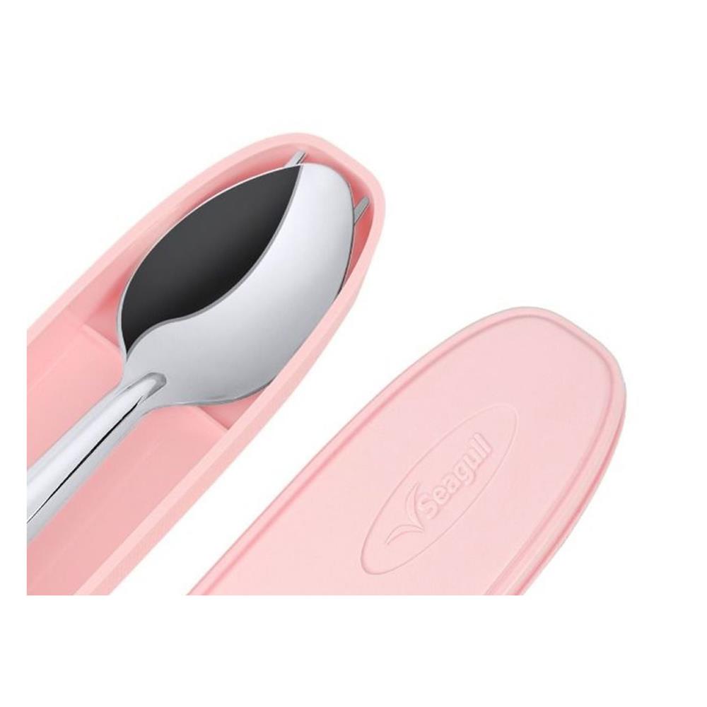 ชุดช้อนส้อม SEAGULL ข้าวไทย สีชมพู