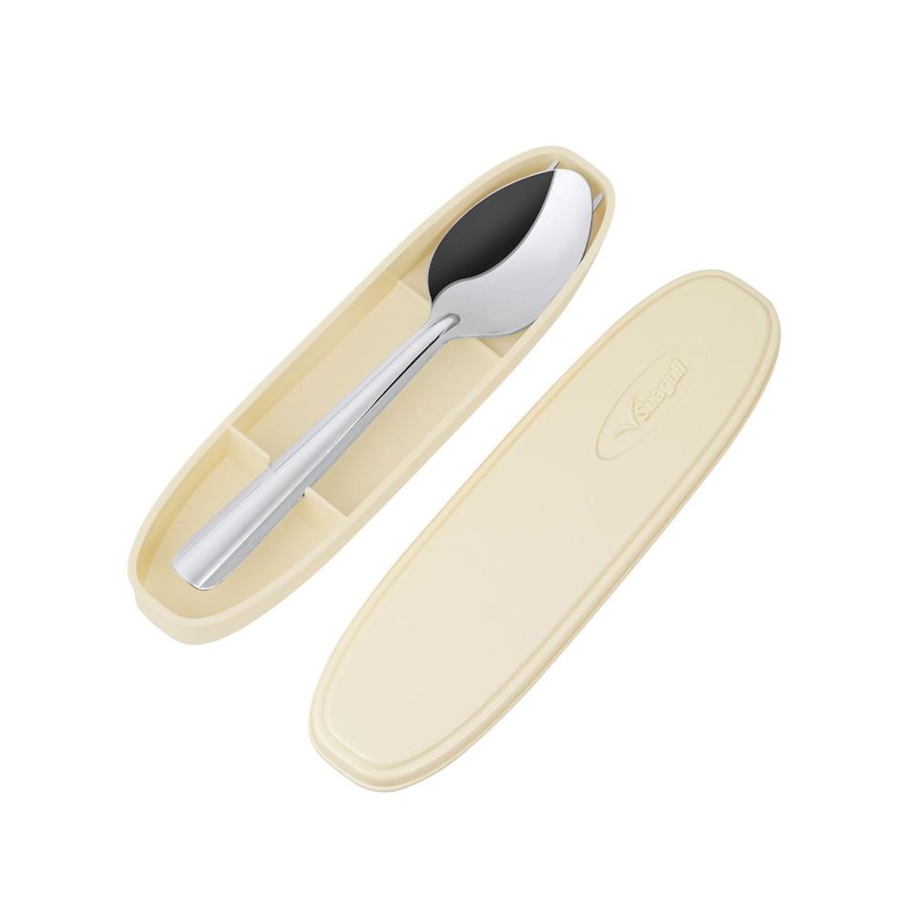 ชุดช้อนส้อม SEAGULL ข้าวไทย สีครีม