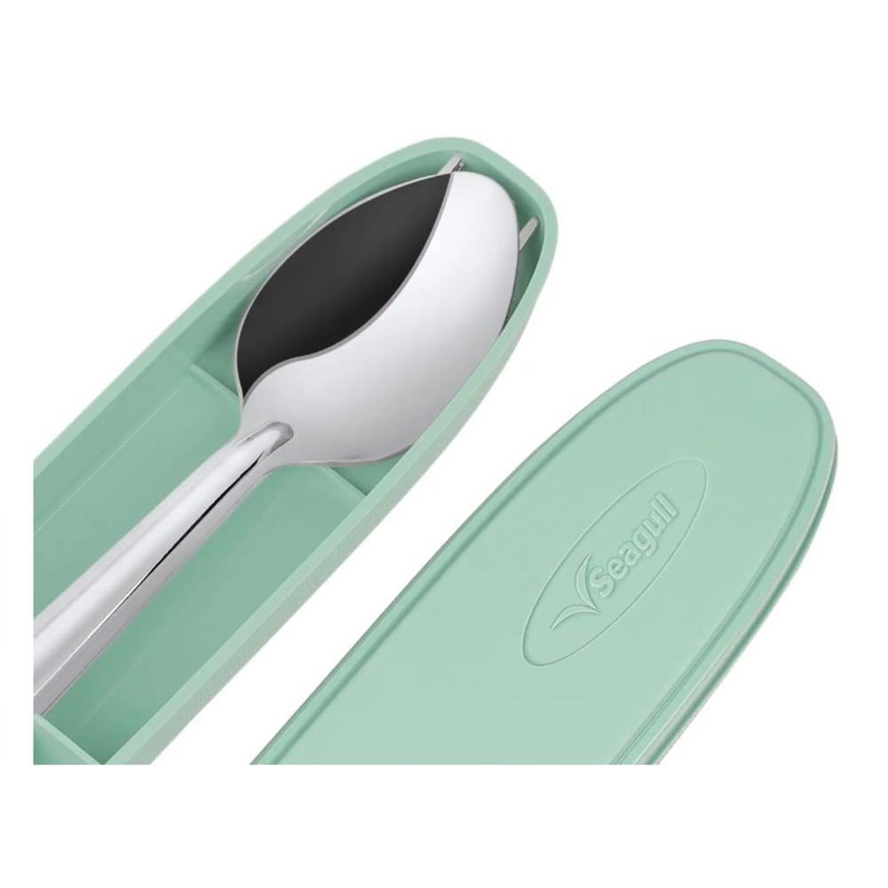 ชุดช้อนส้อม SEAGULL ข้าวไทย สีเขียว