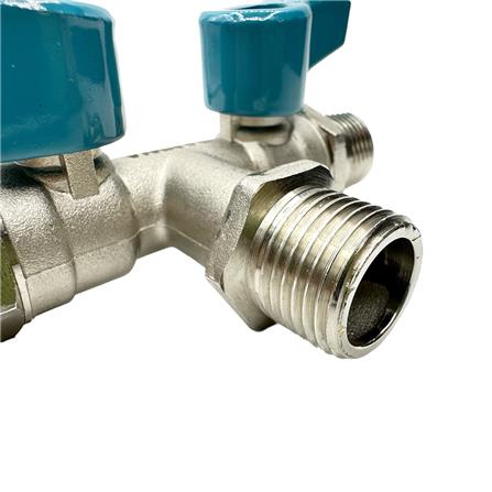 มินิบอลวาล์ว SANWA MALE/MALE/MALE 3 ทาง 2 วาล์ว 1/2 นิ้ว_4