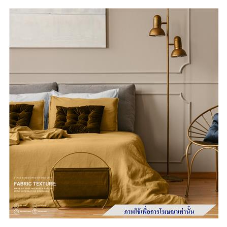 ผ้าปูที่นอน 8 ฟุต BED CLIP MICROTEX สี YELLOW_0