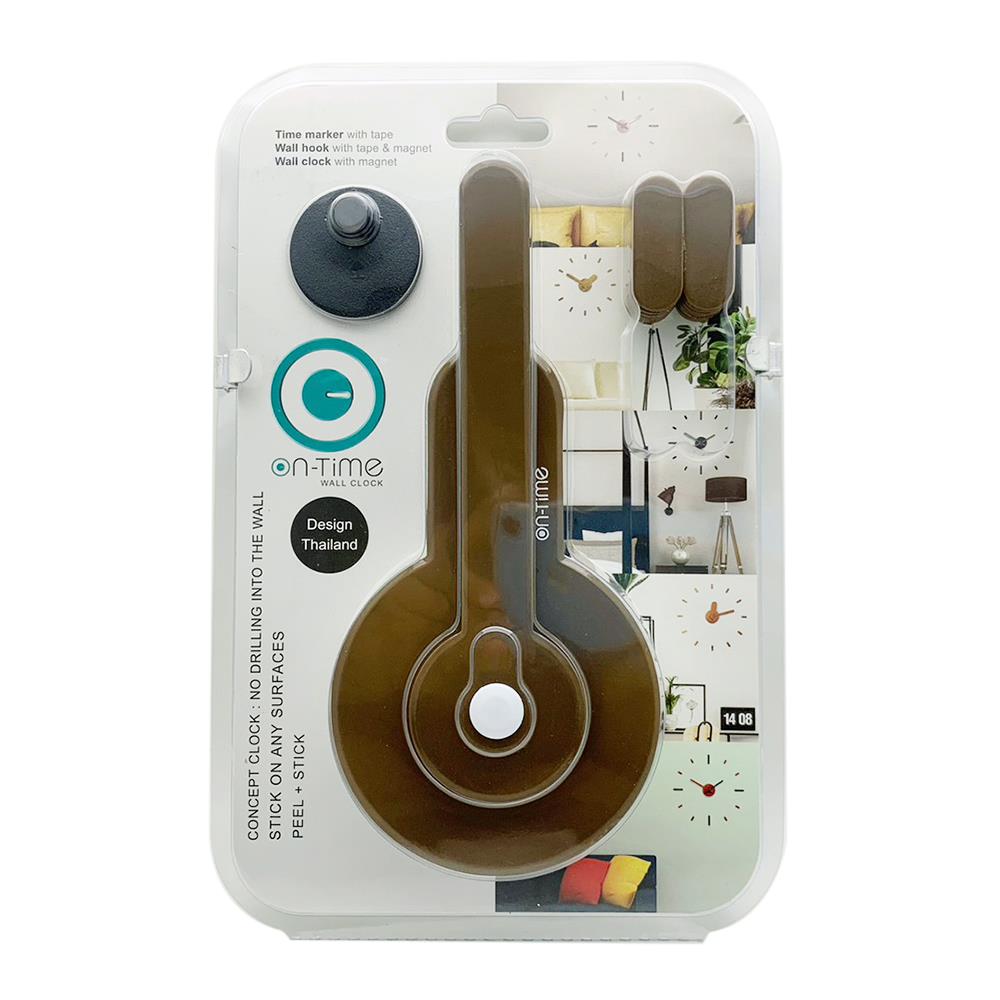 นาฬิกาติดผนัง ON TIME V1M DIY 19 นิ้ว สีน้ำตาล