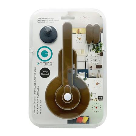 นาฬิกาติดผนัง ON TIME V1M DIY 19 นิ้ว สีน้ำตาล_1