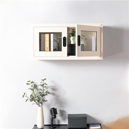 ตู้เหล็กบานเปิดกระจก KIOSK MAX-012 สีขาว_3