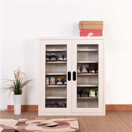 ตู้เหล็กวางรองเท้า KIOSK MAX-033 สีขาว_3