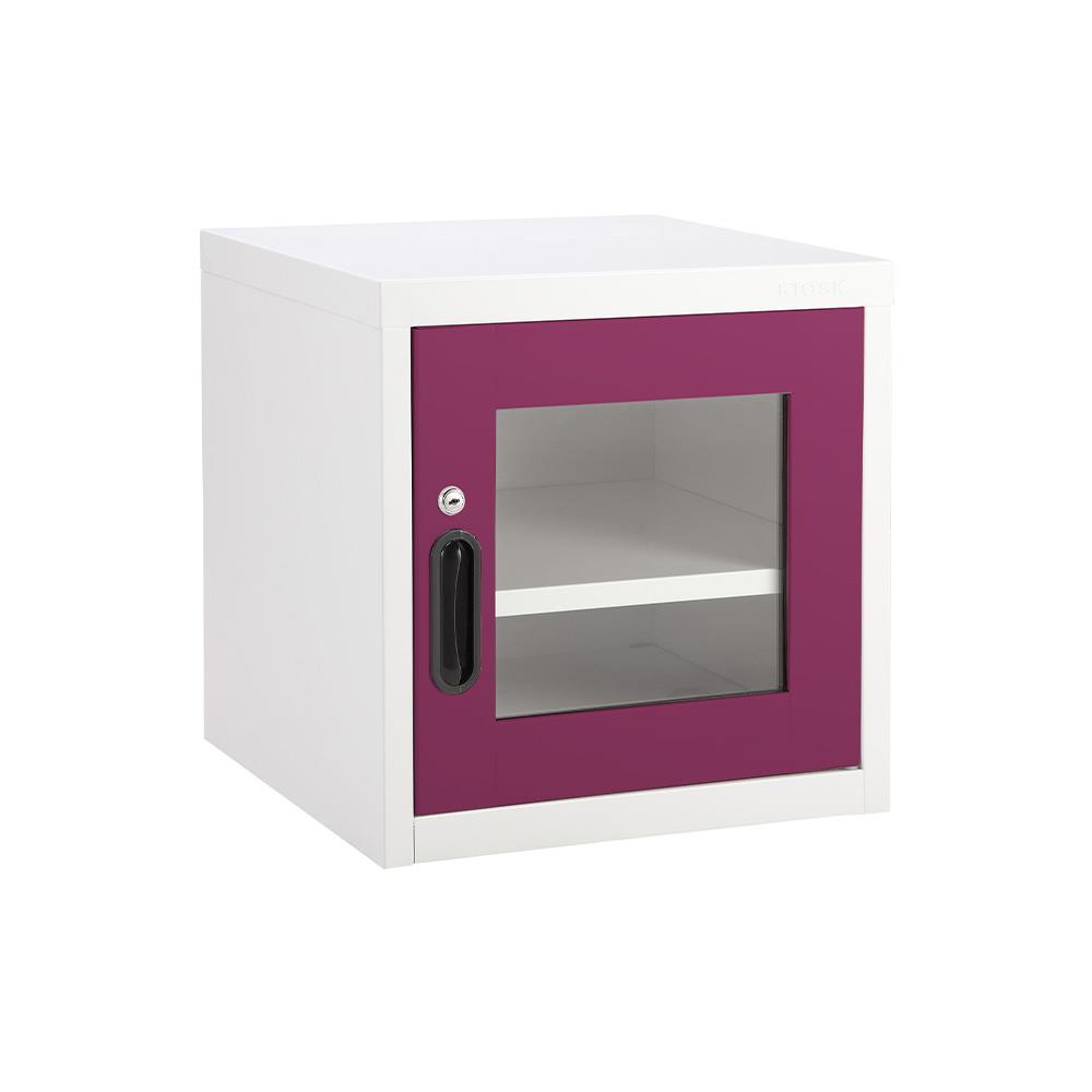 ตู้เหล็กบานเปิดกระจก KIOSK UNI-2 สีม่วง