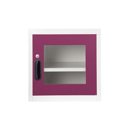 ตู้เหล็กบานเปิดกระจก KIOSK UNI-2 สีม่วง_0